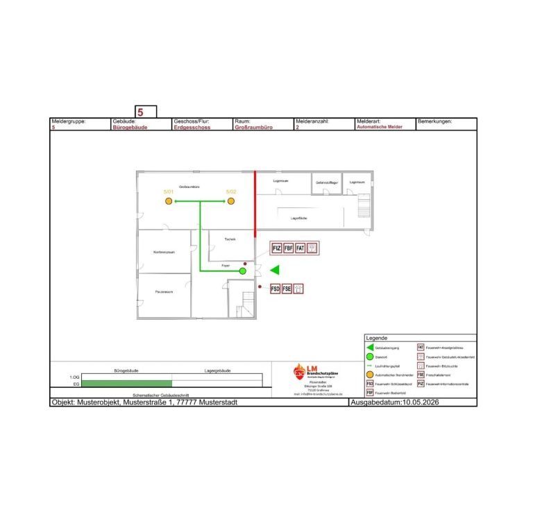Feuerwehrlaufkarten DIN 14675